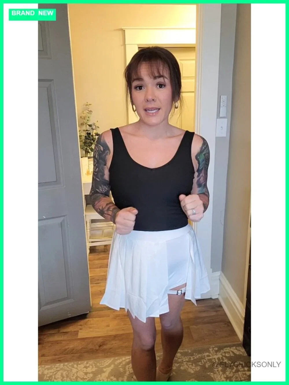 High Waisted Pleated Tennis Skort with Built-In Shorts and Pockets